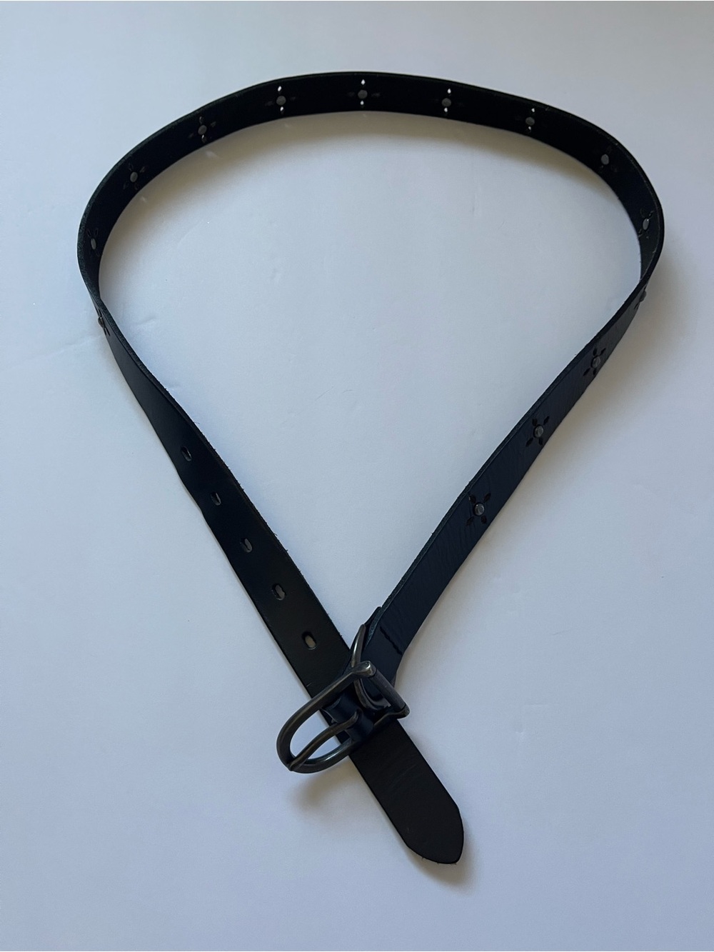 Gap Black Leather Cut Out With Metal Accents Medium Women’s